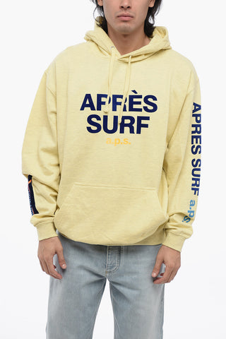 Fleeced Cotton Hoodie with Bandana Motif