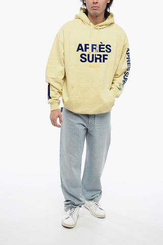 Fleeced Cotton Hoodie with Bandana Motif