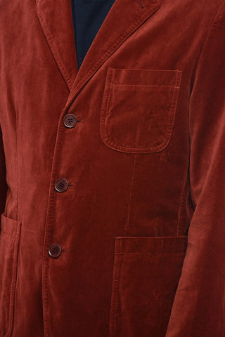ATA Velour Blazer with Patch Pockets