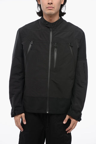 Multipocketed Nylon Jacket with Front Zip