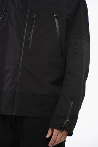 Multipocketed Nylon Jacket with Front Zip