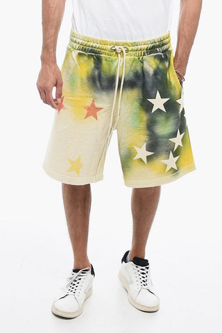 Jogger Shorts SPRAYED STARS In Cotone Garzato