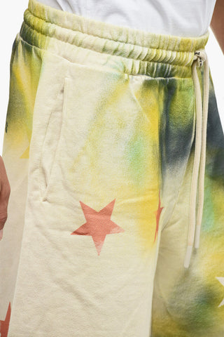 Jogger Shorts SPRAYED STARS In Cotone Garzato