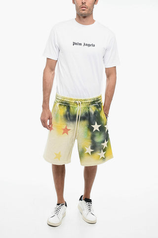 Jogger Shorts SPRAYED STARS In Cotone Garzato
