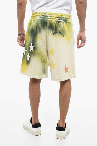 Jogger Shorts SPRAYED STARS In Cotone Garzato