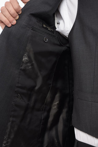 Three-Piece Suit with Waistcoat CERIM.ACADEMY Single Vent Pointed Lapel