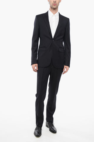 TREND Virgin Wool Side Vents Notch Lapel 2-Button Suit