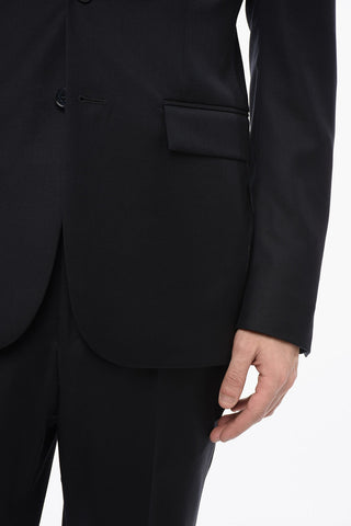 TREND Virgin Wool Side Vents Notch Lapel 2-Button Suit