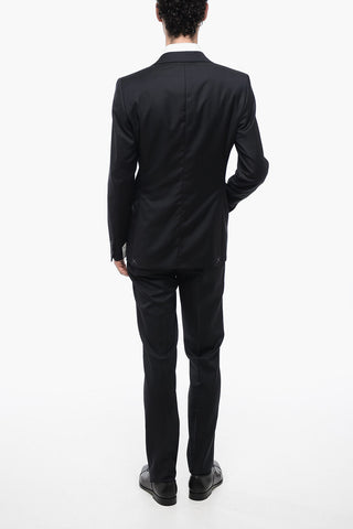 TREND Virgin Wool Side Vents Notch Lapel 2-Button Suit