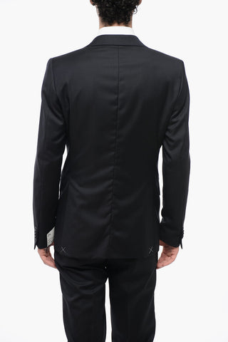 TREND Virgin Wool Side Vents Notch Lapel 2-Button Suit