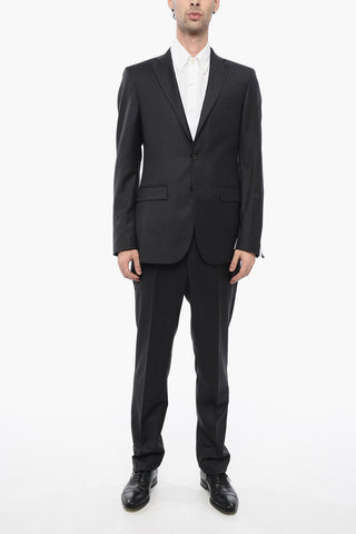TREND Virgin Wool Side Vents Notch Lapel 2-Button Suit