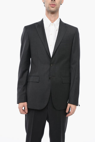 TREND Virgin Wool Side Vents Notch Lapel 2-Button Suit