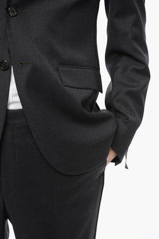 TREND Virgin Wool Side Vents Notch Lapel 2-Button Suit