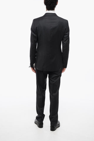 TREND Virgin Wool Side Vents Notch Lapel 2-Button Suit
