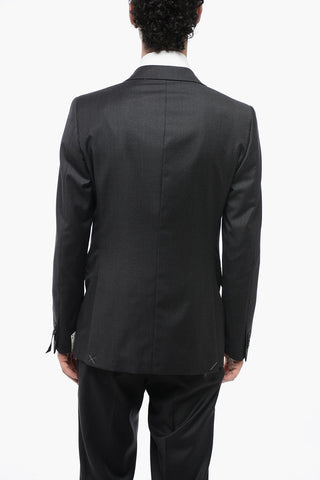 TREND Virgin Wool Side Vents Notch Lapel 2-Button Suit