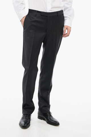 TREND Virgin Wool Side Vents Notch Lapel 2-Button Suit