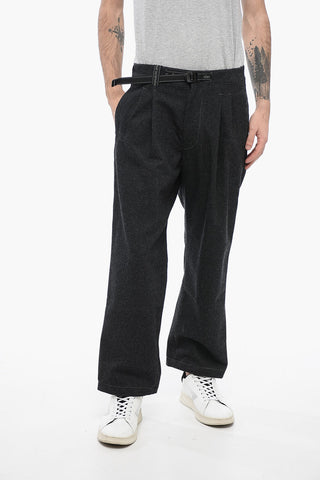 MAISON KITSUNE Double-Pleat Pants with Industrial Belt