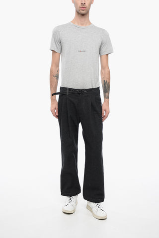 MAISON KITSUNE Double-Pleat Pants with Industrial Belt