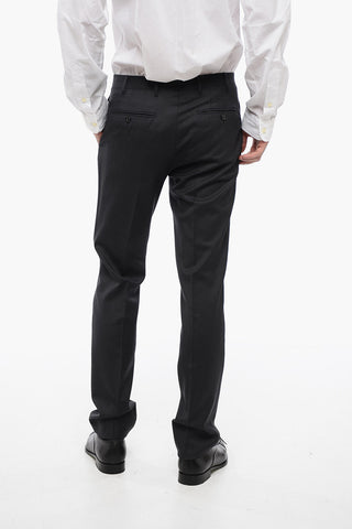 Virgin Wool Side Vents Notch Lapel 2-Button Suit