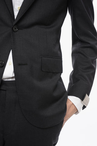 Virgin Wool Side Vents Notch Lapel ACADEMY 2-Button Suit