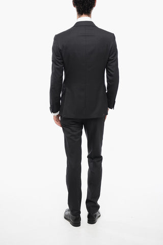 Virgin Wool Side Vents Notch Lapel ACADEMY 2-Button Suit