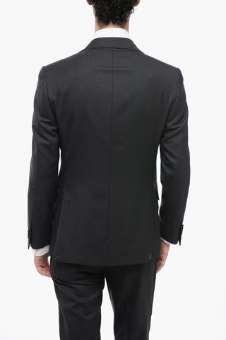 Virgin Wool Side Vents Notch Lapel ACADEMY 2-Button Suit