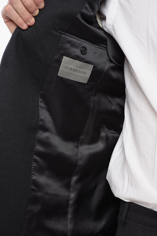 Virgin Wool Side Vents Notch Lapel ACADEMY 2-Button Suit