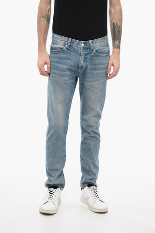 Jeans BROTHER Stonewashed con Bottone Logato 16cm