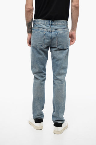 Jeans BROTHER Stonewashed con Bottone Logato 16cm