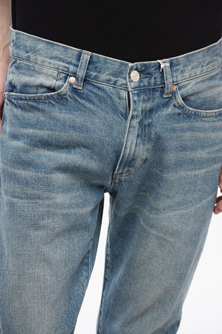 Jeans BROTHER Stonewashed con Bottone Logato 16cm