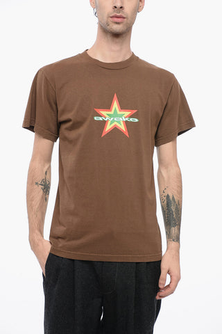 Printed Cotton Crew-neck T-shirt