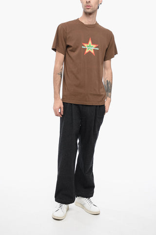 Printed Cotton Crew-neck T-shirt