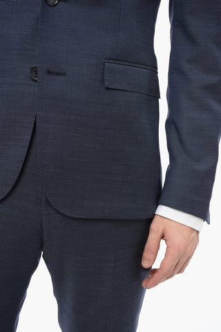 CC COLLECTION Virgin Wool 2-Button Suit With Side Vents