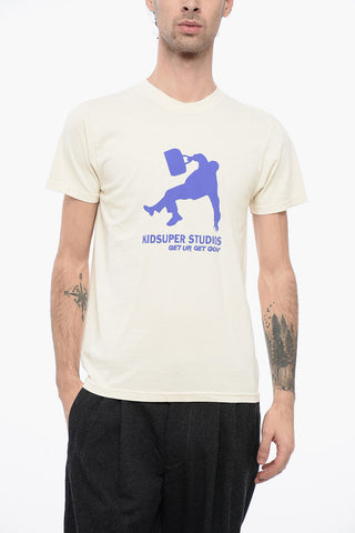Printed Cotton Crew-neck T-shirt