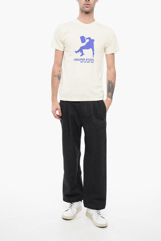 Printed Cotton Crew-neck T-shirt