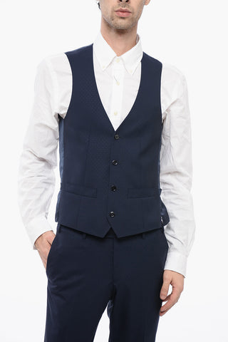 Wool Side Vents 3 Piece Waistcoat Suit