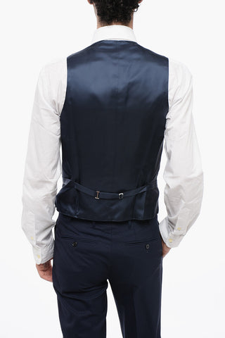 Wool Side Vents 3 Piece Waistcoat Suit