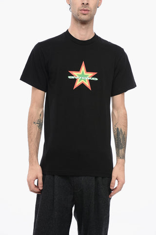 Printed Cotton Crew-neck T-shirt