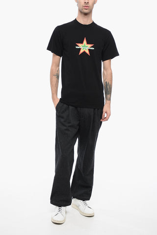 Printed Cotton Crew-neck T-shirt