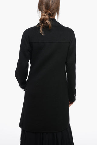 Wool Double-breasted Coat with MEDUSA Buttons