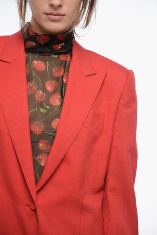 Blazer 3 Tasche in Misto Seta con Rever a Lancia