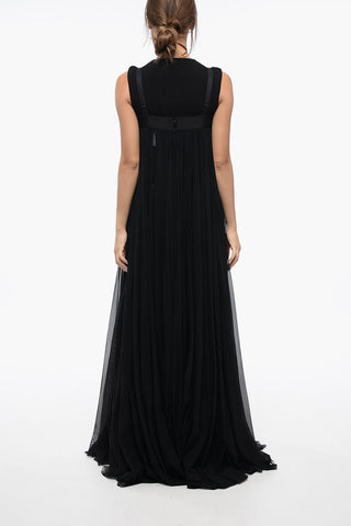 Top Extralungo in Chiffon con Spacco Frontale