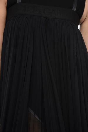 Extra-langes Chiffon-Top mit Frontschlitz
