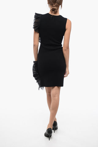 EMPORIO Vestito in Maglia Stretchy con Dettaglio Ruches