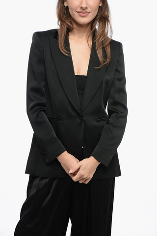 STUDIO Satin ANSELMO Blazer with Peak Lapel