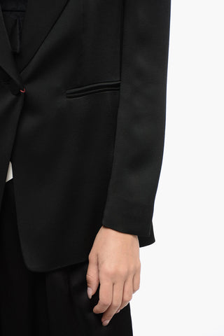 STUDIO Satin ANSELMO Blazer with Peak Lapel