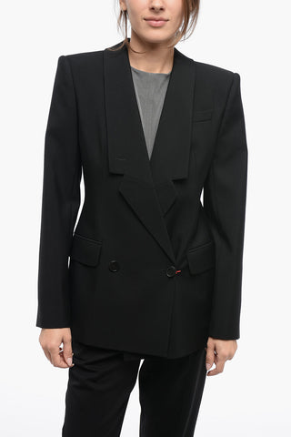 Blazer Doppiopetto Slim Fit in Lana