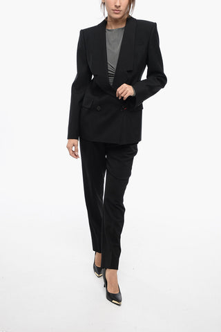 Blazer Doppiopetto Slim Fit in Lana