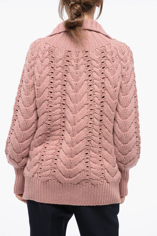 Cable Knit Pure Cashmere with Full Zip