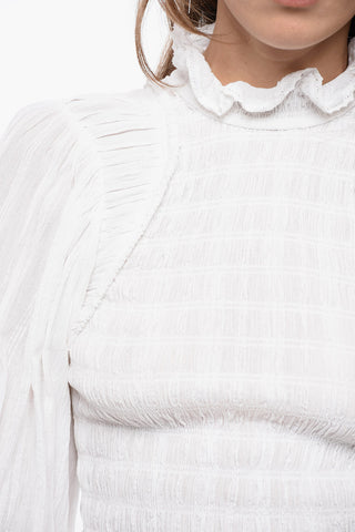 ETOILE Ruffled IDRIS Top with Puffed Sleeves